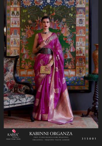 Kabinni Organza By Rajtex Designer Weaving Organza Saree Collection
